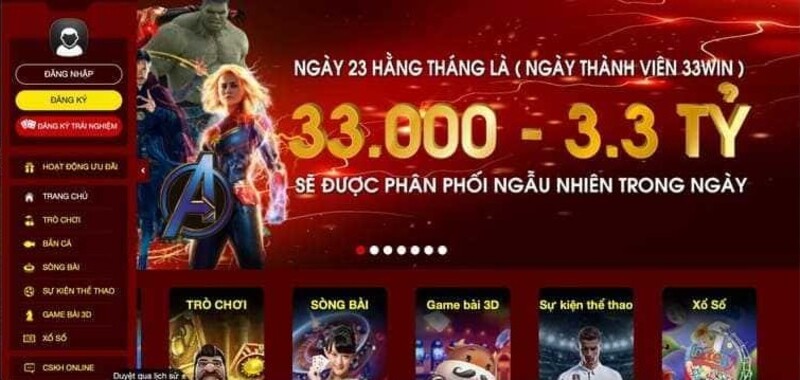 Đăng ký 33win nhận thưởng cực lớn Đăng ký 33win nhận thưởng cực lớn