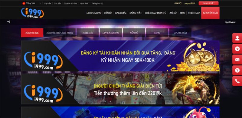 Đăng nhập i999 và những điều bí mật tại đây bạn nên biết 6 Nhà cái i999 khuyến mãi lớn