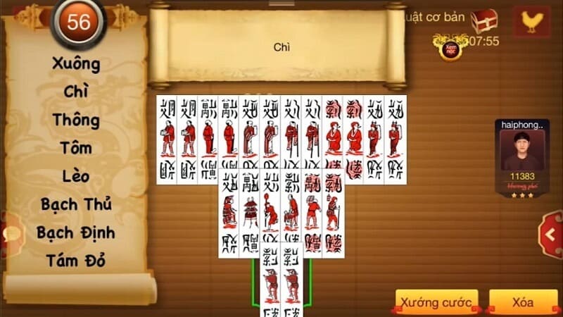 Người chơi nhận được số lá bài theo quy định Người chơi nhận được số lá bài theo quy định